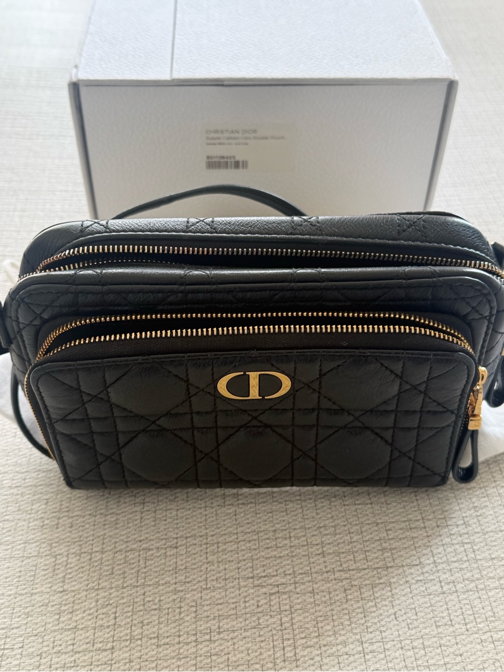 Dior Supple Calfskin Caro Double Pouch Black - Picture 6 of 15